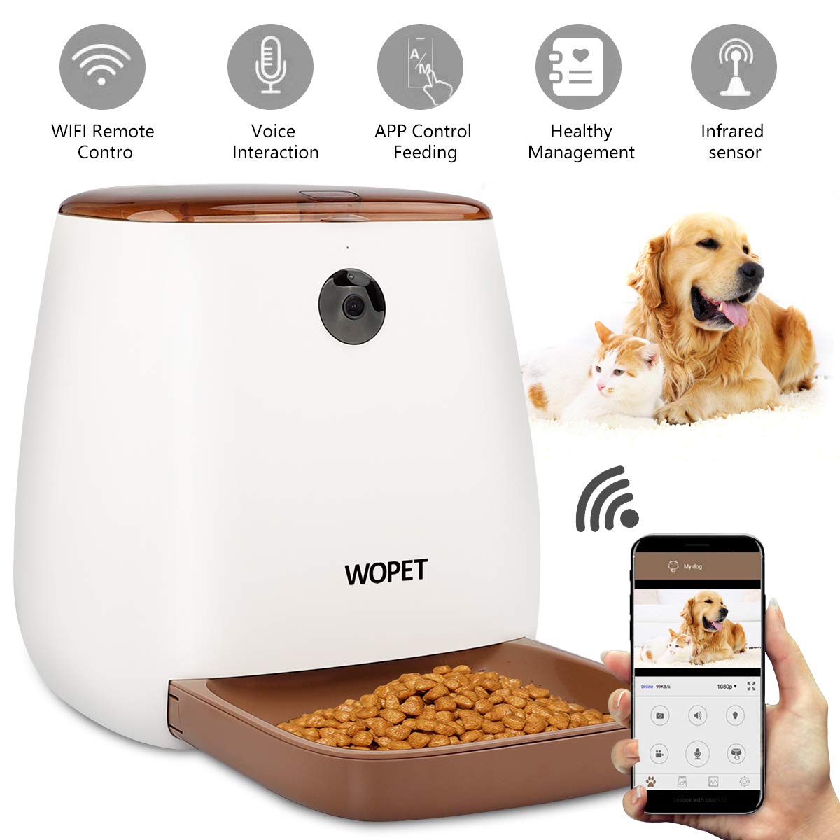 WOPET SmartFeeder Automatic Pet Dog Feeder