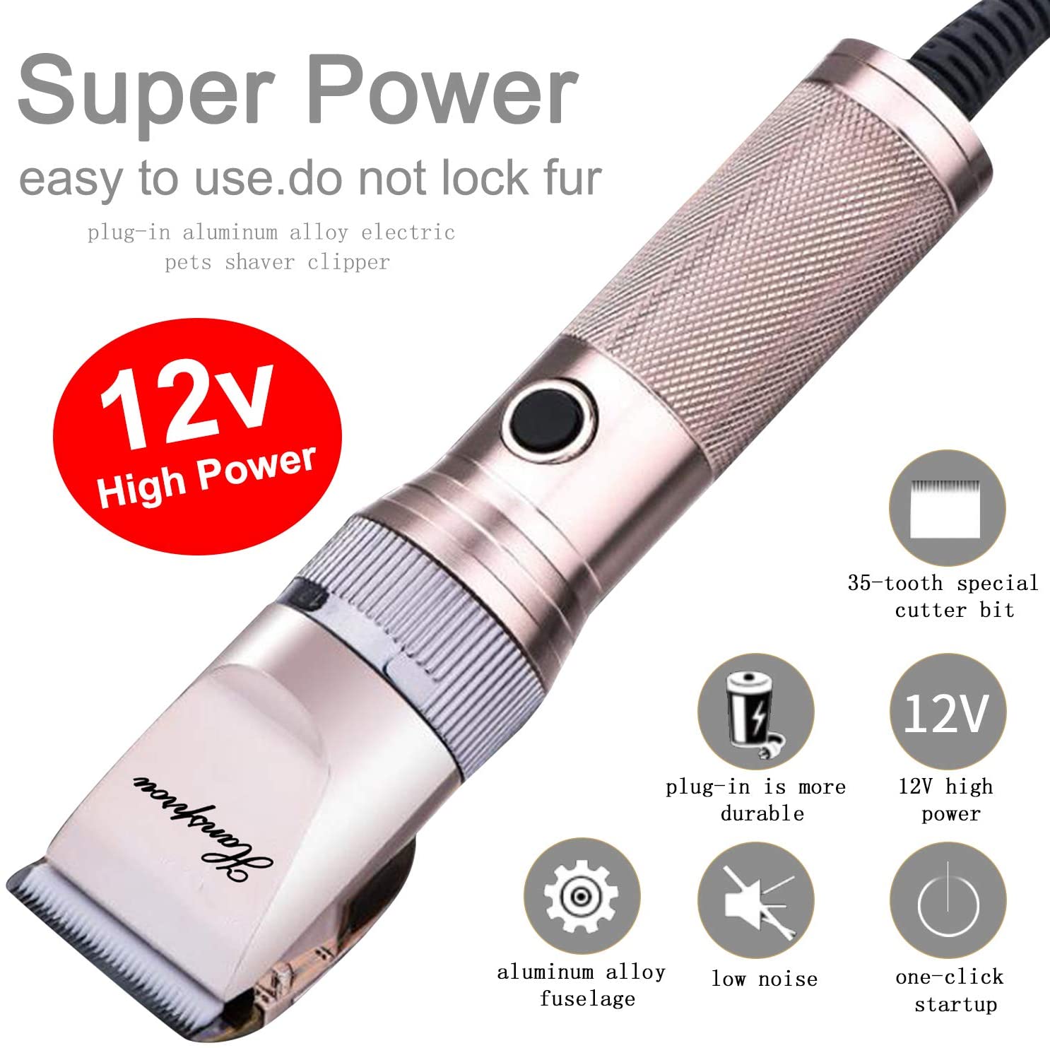 Hansprou High Power Dog Clippers