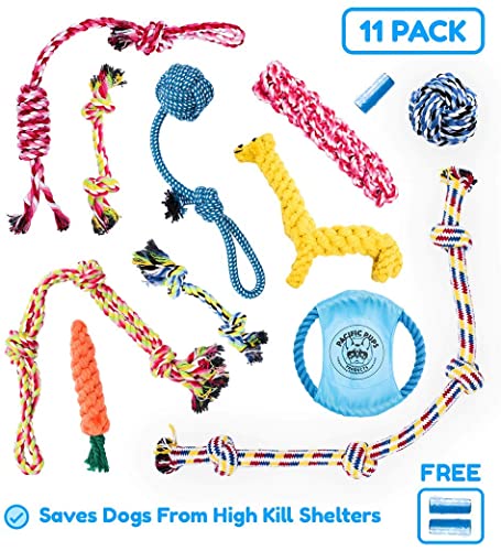 Pacific Pups Products Dog Rope Toy for Aggressive Chewers