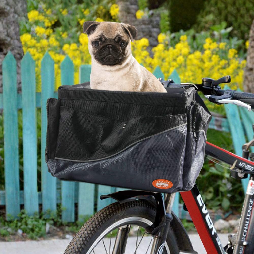 PAWISE Bike Basket Folding Bag for Small Dog