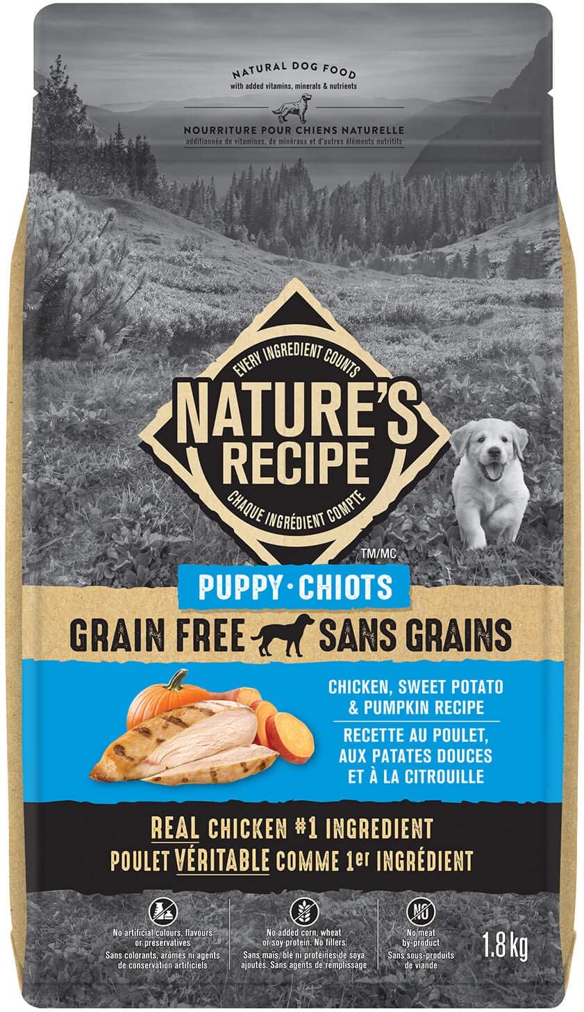Nature's Recipe Puppy Grain Free, Chicken, Sweet Potato & Pumpkin Dry Food