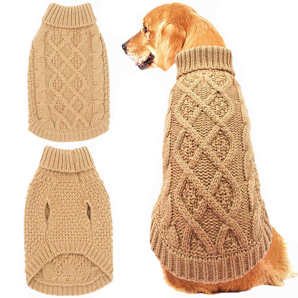Mihachi Classic Cable Knit Dog Sweater