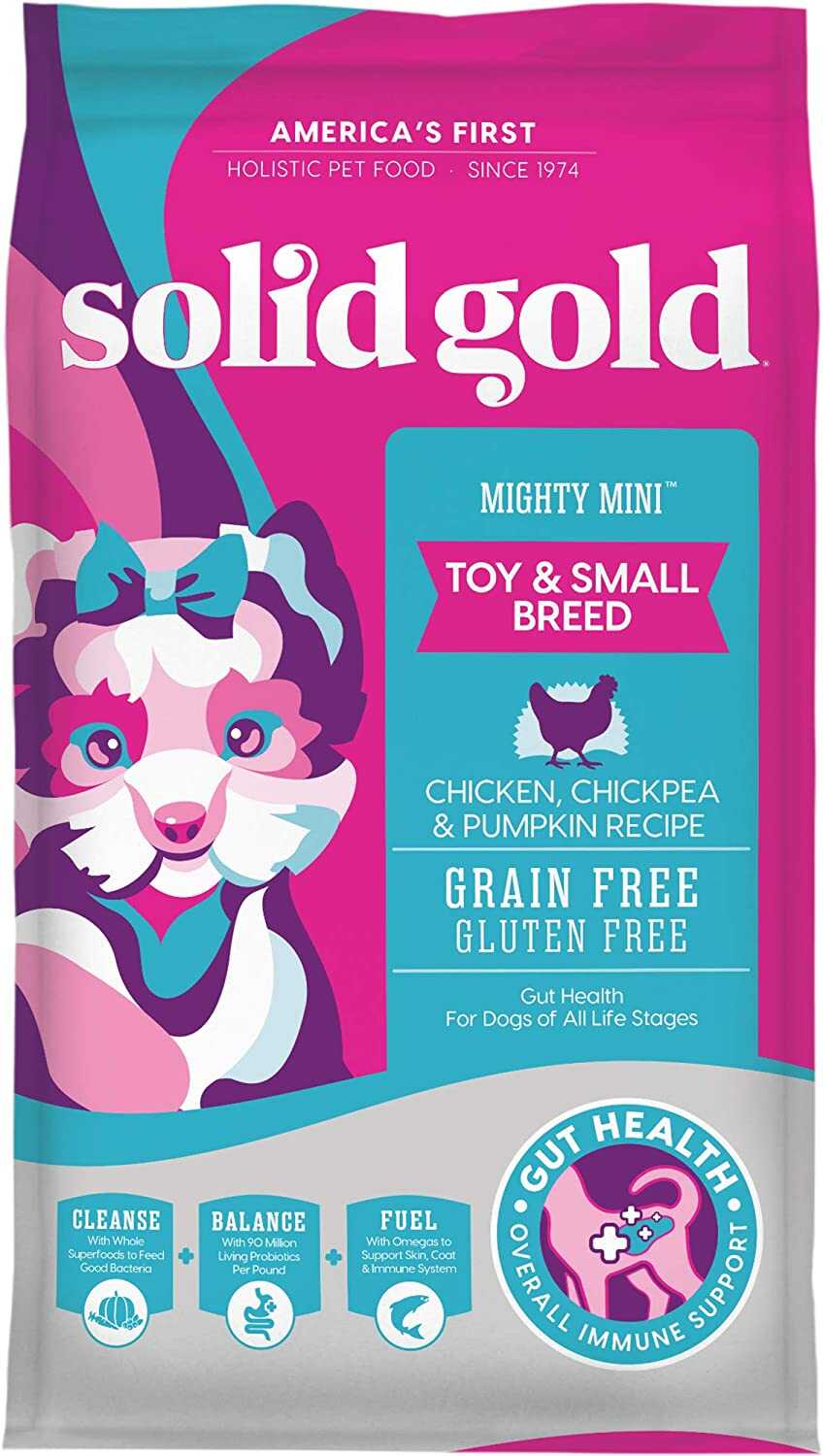 Solid Gold Mighty Mini Toy & Small Breeds, Chicken, Chickpea and Pumpkin Dry Food