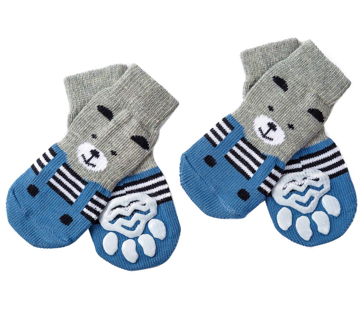 Akopawon 4 Pcs Anti-Slip Dog Socks
