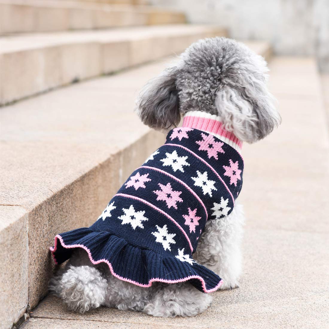 kyeese Dog Sweater Turtleneck Dress