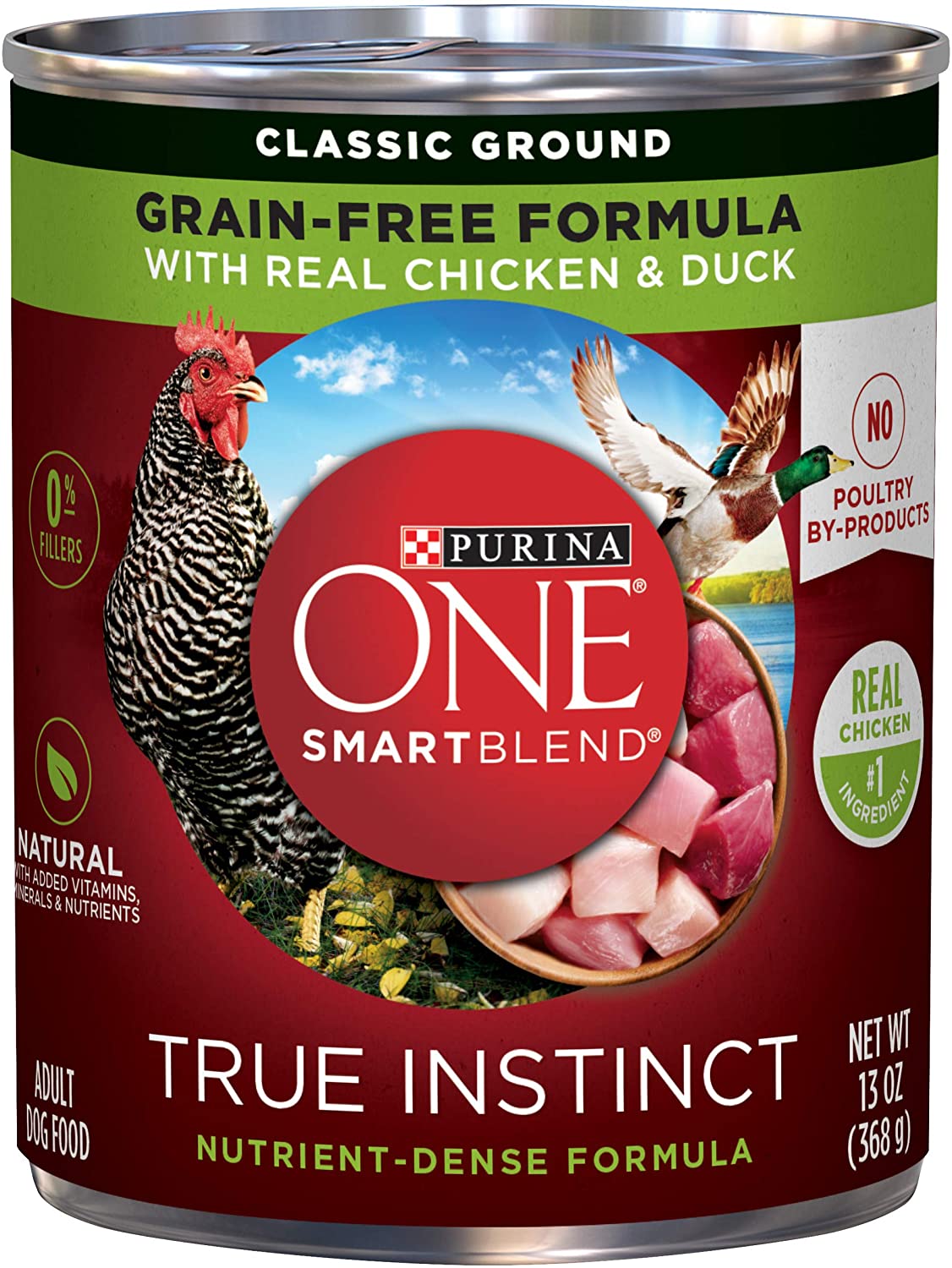 Purina ONE SmartBlend True Instinct Canned Wet Dog Food, Chicken & Duck