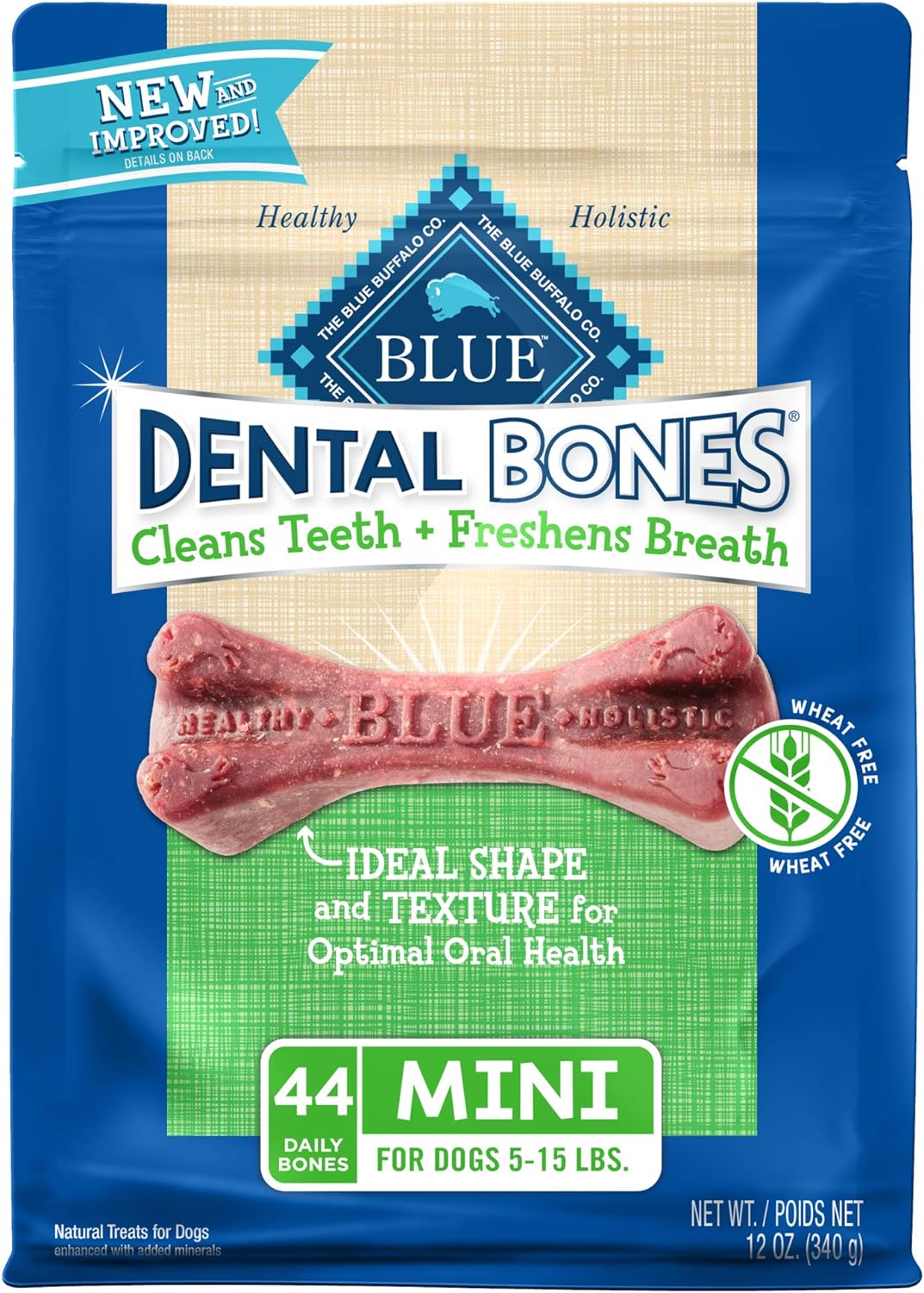 Blue Buffalo Dental Bones All Natural Mini Dog Treats