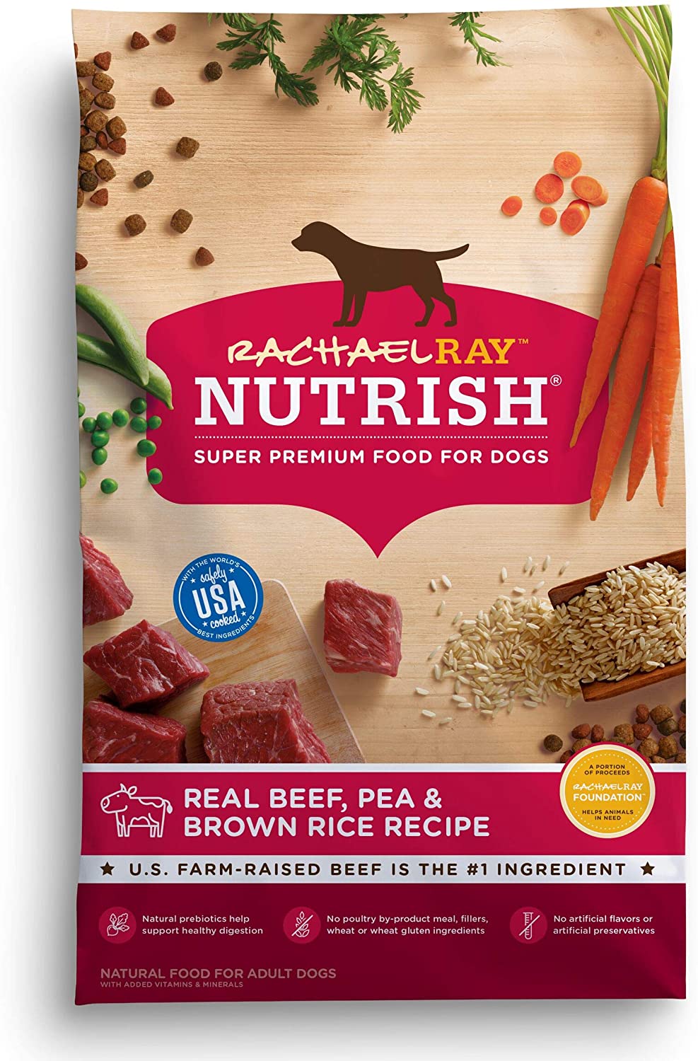 Rachael Ray Dry Dog Food, Beef, Pea & Brown Rice