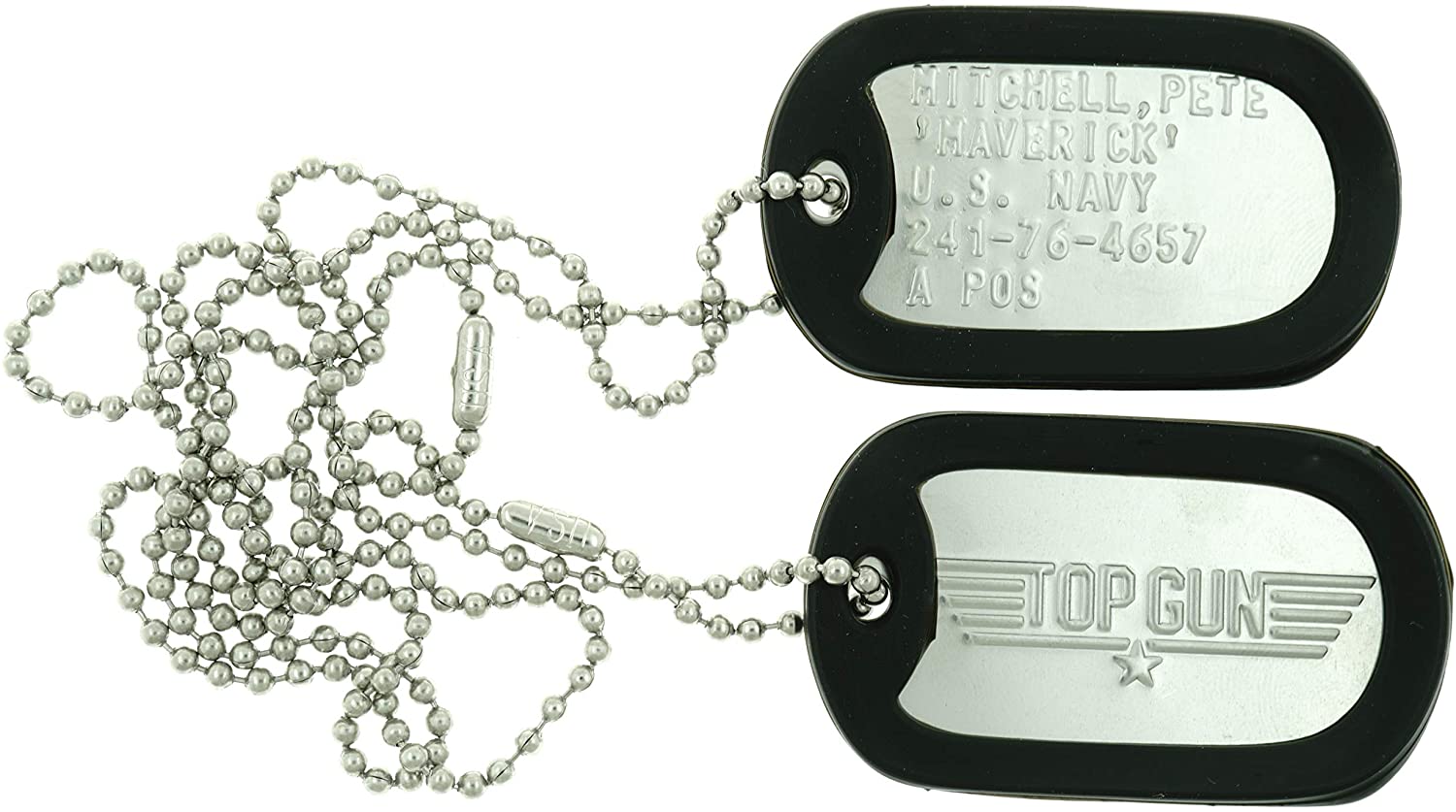  Top Gun Pete Mitchell "Maverick" Stainless Steel Military Dog Tag 