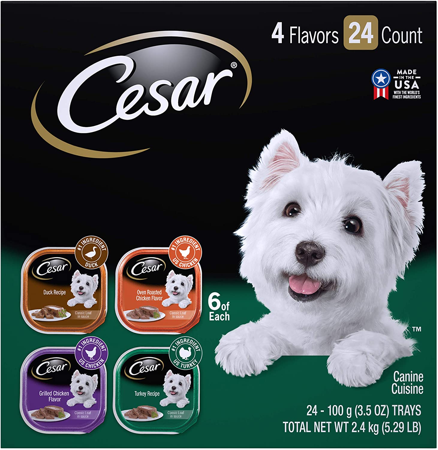 Cesar Gourmet Wet Dog Food, Poultry Variety