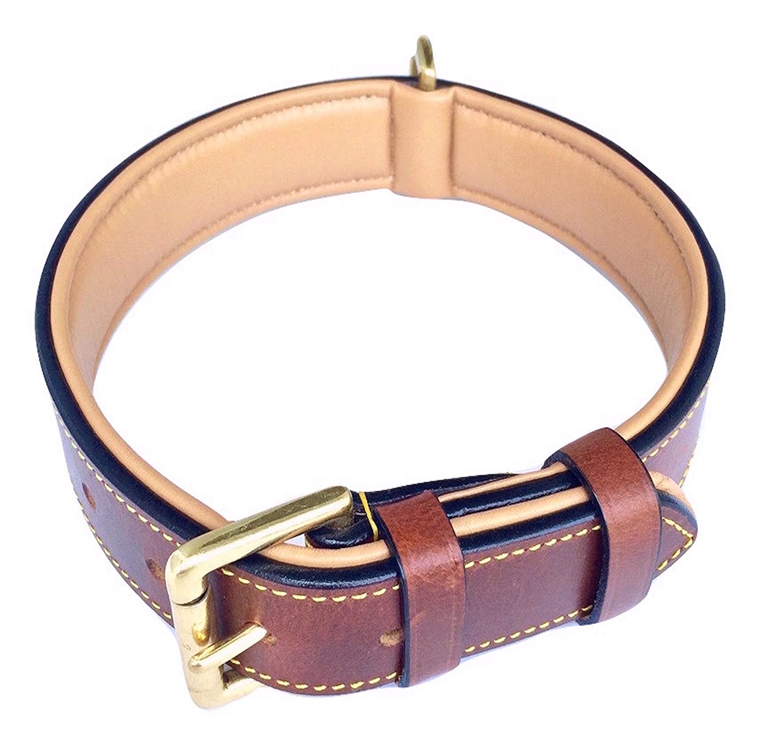 Soft Touch Collars Real Leather Padded Dog Collar