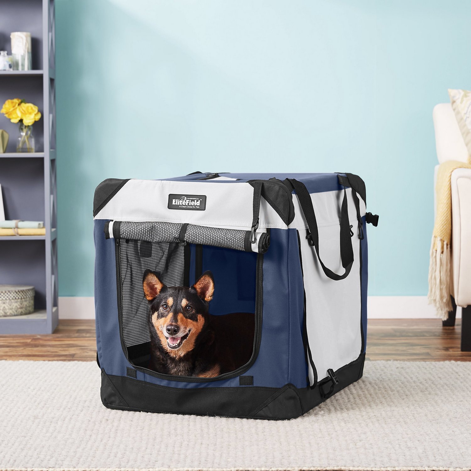 EliteField 4-Door Collapsible Soft-Sided Dog Crate